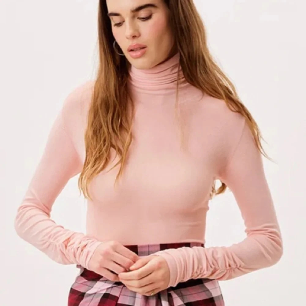 Revolve For Love And Lemons Pink Sadie Turtleneck Top Size XXS